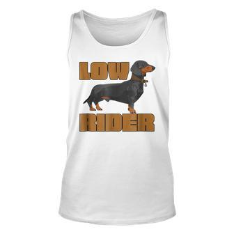 Funny Dachshund Dog Slogan T Low Rider Unisex Tank Top | Mazezy