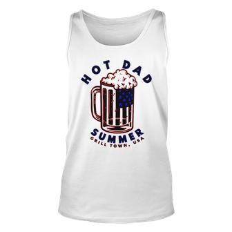Funny Fathers Day Hot Dad Summer Bbq Dad Bod Gift Unisex Tank Top | Mazezy CA