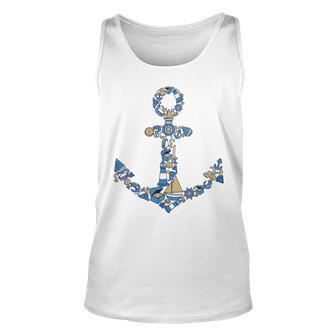 Funny Sailors Anchor - Boat Lighthouse Ship Wheel Unisex Tank Top | Mazezy