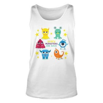 Funny Scary Monsters Unisex Tank Top | Mazezy