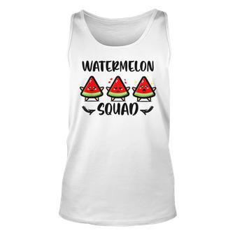 Funny Watermelon Squad Fruit For Kids And Watermelon Lover Unisex Tank Top - Seseable