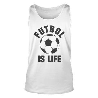 Futbol Is Life Soccer Apparel Unisex Tank Top | Mazezy