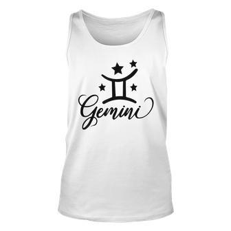 Gemini Born In May June Birthday Funny Gift Gemini Zodiac Unisex Tank Top | Mazezy