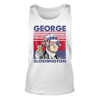 George Sloshington 4Th Of July Drinking Presidents Drinking Tank Top | Mazezy