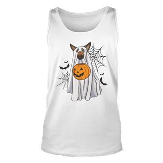 German Shepherd Ghost Halloween Pumpkin For Dog Lover Tank Top | Seseable CA