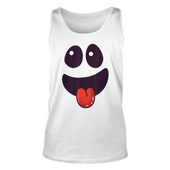 Ghost Scary Face Lazy Halloween Costume Tank Top - Monsterry UK
