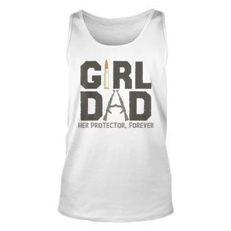 Girl Dad Her Protector Forever Fathers Day Fathers Day Tank Top | Mazezy DE