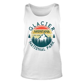 Glacier National Park Montana Hiking Nature Outdoors Unisex Tank Top - Seseable