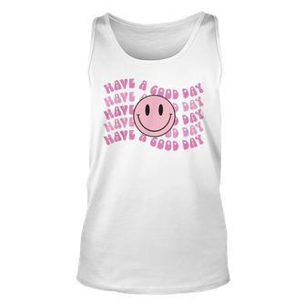 Have A Good Day Pink Smile Face Preppy Aesthetic Trendy Tank Top - Seseable