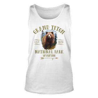 Grand Teton National Park Grizzly Bear Souvenir Usa For Bear Lovers Tank Top | Mazezy