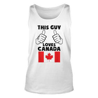This Guy Loves Canada Canadian Flag Canada Tank Top | Mazezy