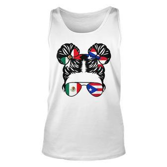 Half Mexican Half Puerto Rican Girl Mexico Kids Heritage Unisex Tank Top - Seseable
