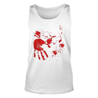 Halloween Blood Spatter Hand Costume Zombie Butcher Killer Halloween Tank Top | Mazezy