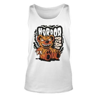 Halloween Party Night Costume Carnival Scary Teddy Bear Unisex Tank Top | Mazezy