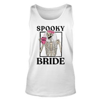 Halloween Spooky Bride Bridesmaid Skeleton Bachelorette Tank Top - Seseable