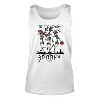 Halloween Tis' The Season To Be Spooky Dancing Skeletons Dancing Tank Top | Mazezy