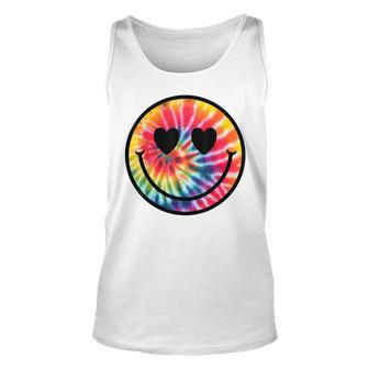 Happy Face Tie Dye Smile Face Tank Top - Monsterry