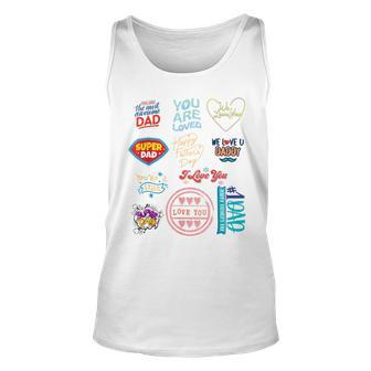 Happy Fathers Day Super Dad Cute Husband Or Daddy For Dad Tank Top | Mazezy