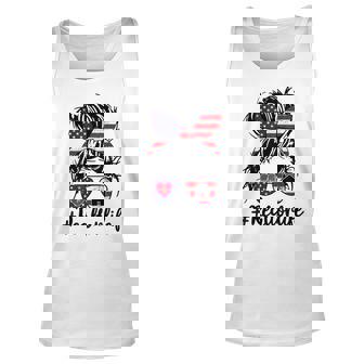 Happy July 4Th Day Real Estate Messy Buns Usa Flag Unisex Tank Top | Mazezy