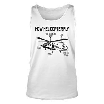 How Helicopters Fly Helicopter Pilot Rotorcraft Pilot Tank Top | Mazezy CA