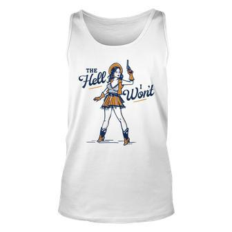 The Hell I Wont Badass Vintage Western Rodeo Cowgirl Rodeo Tank Top | Mazezy