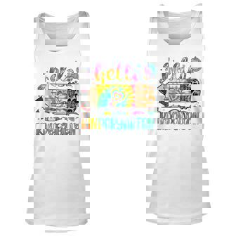 Hello Kindergarten Leopard Pencil Tie Dye Back To School Tank Top - Seseable