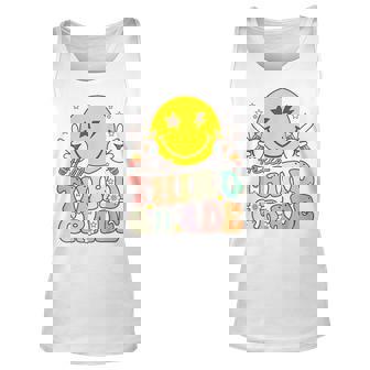 Hello Third Grade Hippie Smile Face 3Rd Grade Back To School 3Rd Grade Tank Top | Mazezy