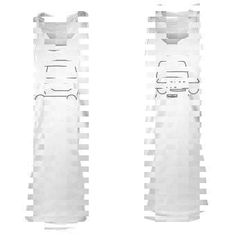 Hillman Imp Classic Car Black Outline Graphic Unisex Tank Top | Mazezy