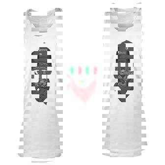Hipster Cat With Italian Flag Glasses Gift Unisex Tank Top | Mazezy