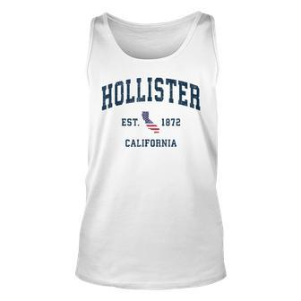 Hollister California Vintage State Usa Flag Athletic Style Unisex Tank Top - Seseable