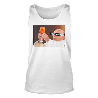 Holy Aperoli X Papst The Pope Drip X Francis Spritz Club Unisex Tank Top | Mazezy