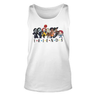 Horror Characters Friends Colors Halloween Tank Top | Mazezy