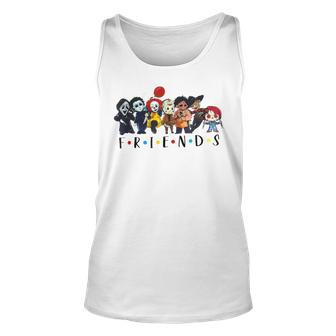 Horror Characters Friends Colors Halloween Tank Top - Seseable