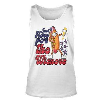 Hot Dog Im Just Here For The Wieners 4Th Of July Unisex Tank Top - Monsterry UK
