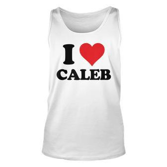 I Heart Caleb First Name I Love Personalized Stuff Unisex Tank Top | Mazezy