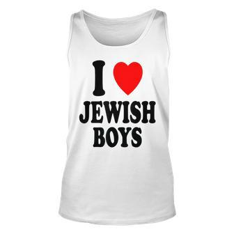 I Heart Love Jewish Boys Hebrew Israel Attraction Unisex Tank Top - Monsterry CA