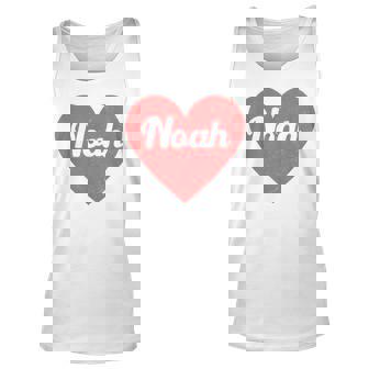 I Heart Noah First Names And Hearts I Love Noah Unisex Tank Top | Mazezy