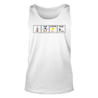 I Want Summer Break Slp Speech Language Pathologist Unisex Tank Top - Thegiftio UK