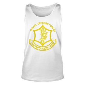 Idf Israel Military Army Defense Forces Back Print Unisex Tank Top | Mazezy