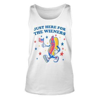 Im Just Here For The Wieners Funny Fourth Of July Unisex Tank Top - Monsterry UK