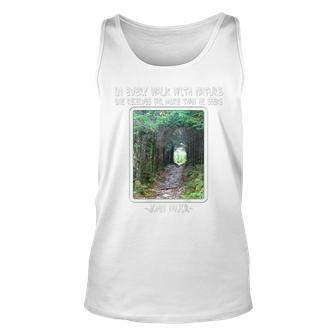 In Every Walk With Nature One Receives More On Back Of Unisex Tank Top - Thegiftio UK