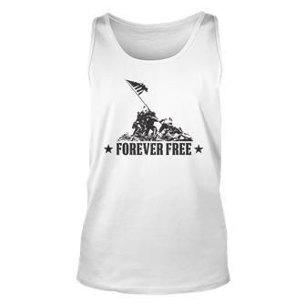 Independence Day Free Forever Iwo Jima Wwii Soldiers Unisex Tank Top | Mazezy