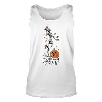 It's The Most Wonderful Time Of The Year Skeleton Halloween Tank Top - Monsterry
