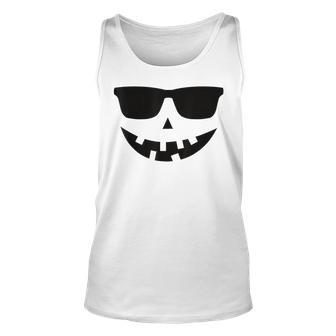 Jack O Lantern Sunglasses Pumpkin Funny Halloween Costume Gift For Women Unisex Tank Top - Thegiftio UK