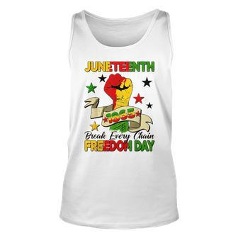 Junenth 1865 Break Every Chain Freedom Day Gifts Unisex Tank Top | Mazezy