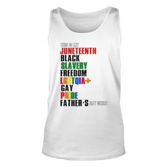 Junenth Black Slavery Freedom Lgbtq Gay Pride Fathers Day Unisex Tank Top | Mazezy