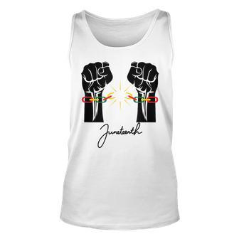 Junenth Breaking Chains Black Freedom 1865 - African Unisex Tank Top - Seseable