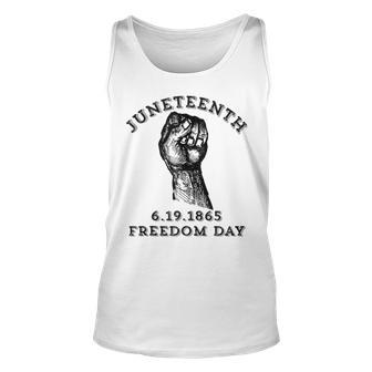 Junenth Fist Celebrate Freedom Independence Day Unisex Tank Top | Mazezy