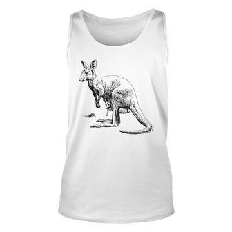 Kangaroo Graphic Marsupial Australian Animals Unisex Tank Top | Mazezy