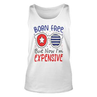 Kids 4Th Of July Born Free But Now Im Expensive Toddler Boy Girl 2 Unisex Tank Top - Monsterry